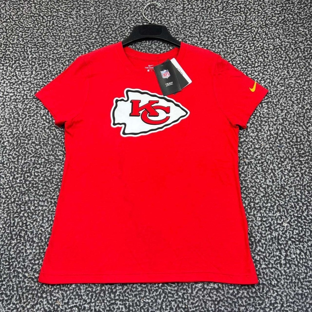 Nike Shirt Women Medium Red Kansas City Chiefs Short Sleeve Cotton New M